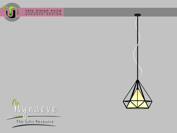 Sims 3 — Erin Ceiling Pendant by NynaeveDesign — Erin Dining Room - Ceiling Pendant Located in: Lighting - Ceiling Lamp