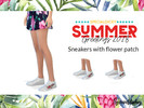 Sims 4 — Unisex Sneakers with flower patch by specialdicky — Unisex Sneakers with flower patch By Specialdicky's Summer