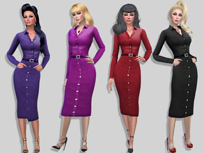 Sims 4 — Tamara by _Simalicious_ — 21 colors for this dress made for everyday and party, perfect for working Teen to