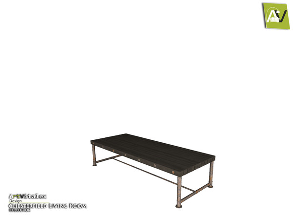 Sims 4 — Chesterfield Industrial Coffee Table by ArtVitalex — - Chesterfield Industrial Coffee Table - ArtVitalex@TSR,