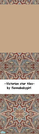 Sims 2 — Victorian star tile by fionnababygirl — A tile wall and floor set based on a victorian tile pattern. No cost of