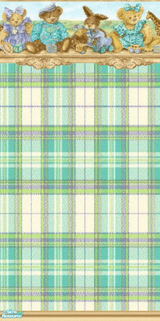 Sims 2 — Checkered bears - Green by Astarta — More nursery bears.