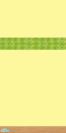 Sims 2 — TC29 - Limes on Banana by jeni — A Limes border on Banana Wall.