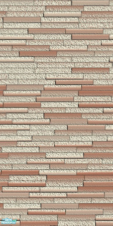 Sims 2 — Stacked Sandstone Brick Tile by jasysboo — Skinny tile-like bricks stacked irregularly. Nice sand and salmon