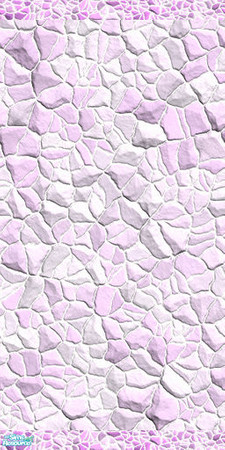 Sims 2 — Lilac Mosaic Wall - 1 by jasysboo — Varying shades of irregular lilac stone with a darker purple mosaic border