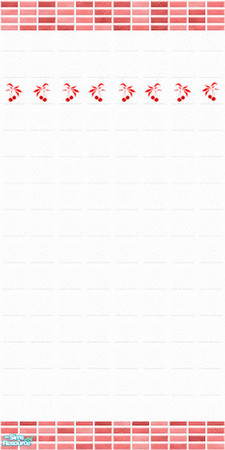 Sims 2 — Cherry Bomb Red -  Wall by jasysboo — Funky wall for your kitchen, bathroom or retro diner. White tiles with red