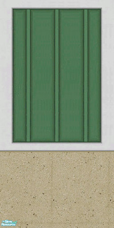 Sims 2 — Green & White Siding Part 2 by karlik-nos — Green and white vertical siding with "Fawn" stucco