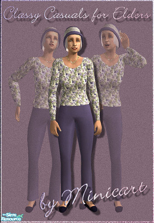 Sims 2 — Mini_FE_ED_20 by minicart — A lovely purple outfit for your more mature Sim. Please note that the hat is not