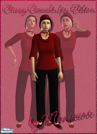 Sims 2 — Mini_FE_ED_22 by minicart — A nice red outfit for your more mature Sim. Please note that the hat is not