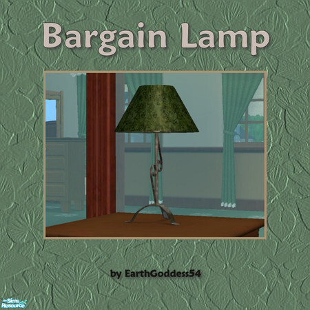 Sims 2 — Bargain Bedroom - Lamp by EarthGoddess54 — Recolor of Maxis' "Social Climbing Ivy Table Lamp". Enjoy!