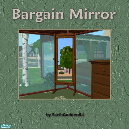 Sims 2 — Bargain Bedroom - Mirror by EarthGoddess54 — Recolor of Maxis' "Total Mirror". Enjoy! 