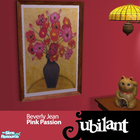 Sims 2 — Painting: Pink Passion by Beverly Jean by Jubilant — Painting - Pink Passion by Beverly Jean. This is a recolor
