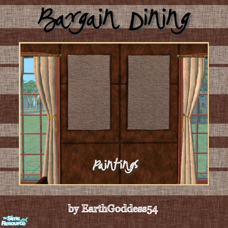 Sims 2 — Bargain Dining Set - Painting by EarthGoddess54 — A recolor of Maxis' "We Call It Football". Enjoy!