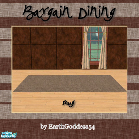 Sims 2 — Bargain Dining Set - Rug by EarthGoddess54 — A recolor of Maxis' "Sung-Gyu Sunburst Oriental Rug".