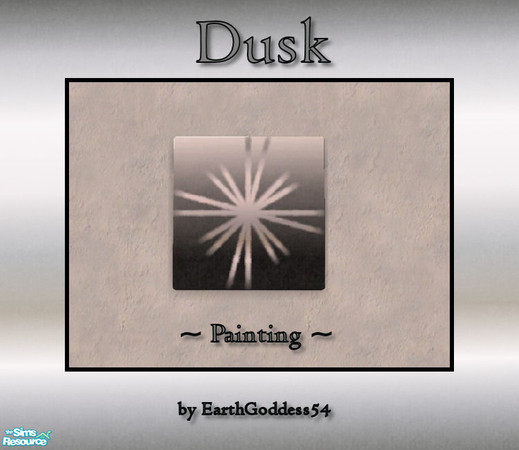 Sims 2 — Dusk Bedroom - Painting 2 by EarthGoddess54 — A recolor of Maxis' "'A Stroke' by Alfred D'Simvo".