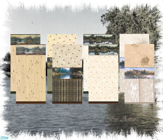 Sims 2 — Nature by Astarta — More nature walls.