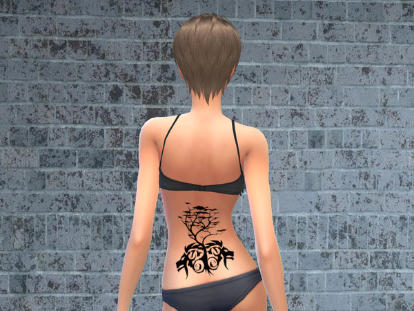 Sims 4 — Tree 26 Tattoo by BeccaB3232 — Tree 26 tattoo -Recoloring is allowed -Original mesh is from the Base Game