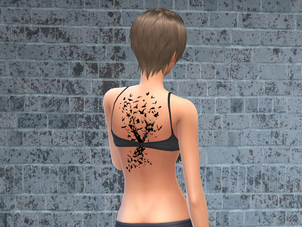 Sims 4 — Tree 28 Tattoo by BeccaB3232 — Tree 28 tattoo -Recoloring is allowed -Original mesh is from the Base Game