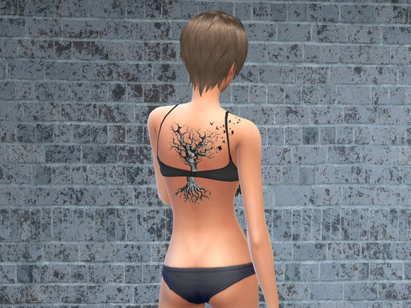 Sims 4 — Tree 29 Tattoo by BeccaB3232 — Tree 29 tattoo -Recoloring is allowed -Original mesh is from the Base Game