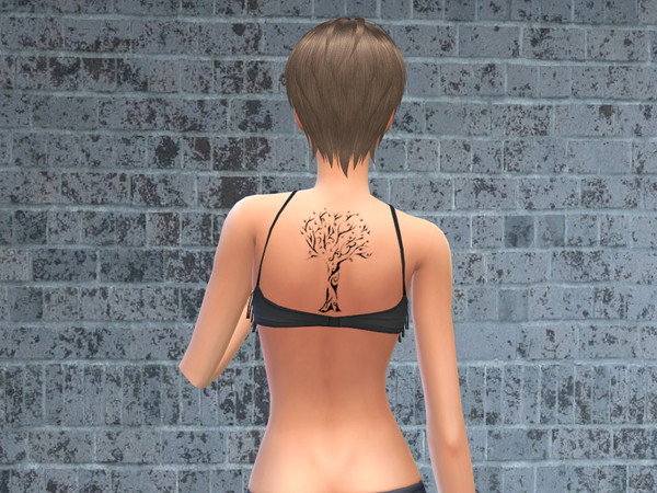 Sims 4 — Tree 30 Tattoo by BeccaB3232 — Tree 30 tattoo -Recoloring is allowed -Original mesh is from the Base Game