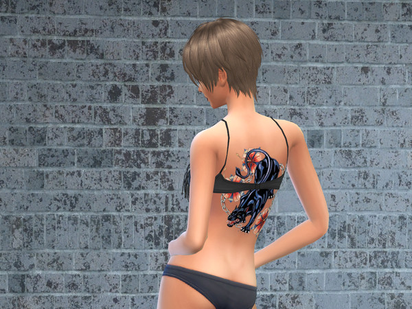 Sims 4 — Black Panther Tattoo Set by BeccaB3232 — Black Panther Tattoo Set -Recoloring is allowed -Original mesh is from