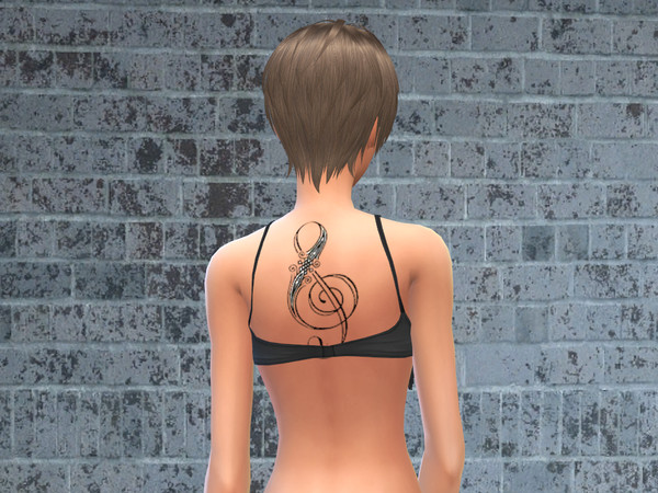 Sims 4 — Music Tattoo Set 3 by BeccaB3232 — Music Tattoo Set 3 -Recoloring is allowed -Original mesh is from the Base