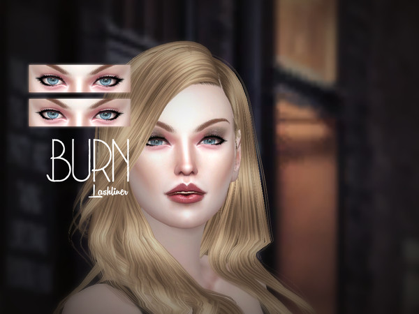 Sims 4 — BURN Eyelashes V1 by Razei-kun — - Eyelashes, 2 swatches - Found in eyeliner category - Teen to elder -