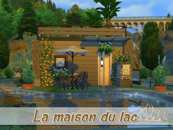 Sims 4 — La Maison du Lac by dj0uliia — A little house for the ones who need a nature's retreat ! Natural swimmingpool,