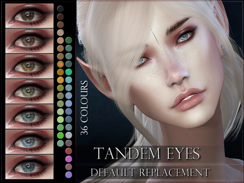 Mod The Sims - June - Default Replacement Eyes + Contacts