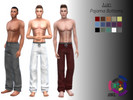 Sims 4 — Juan Pajama Bottoms by SuperNerdyLove2 — Male pajama bottoms in a soft fabric texture in a variety of colors. 