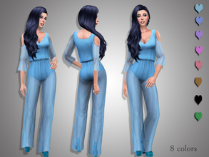 Sims 4 — Bella by _Simalicious_ — Transparent sleeves and legs for this suit who comes with 8 colors Everyday, formal and