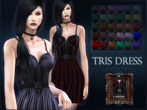 Sims 4 — Tris Dress by RemusSirion — Tris Dress for the Sims 4 Preview picture was done without HQ mod. 30 colours base