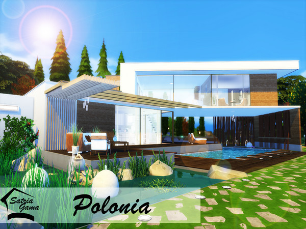 Sims 4 — POLONIA by satriagama — This Modern House For your Sims ! its featuring.. 1 Bedroom , 1 Bathroom 1 kitchen and