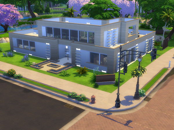 Sims 4 — Light Modern House by Satji — Small modern house. It's a perfect house for a couple who wants a luminous house