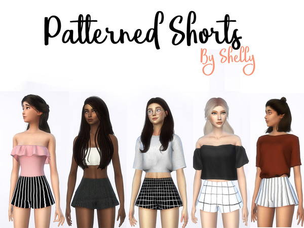 Sims 4 — Patterned Shorts - Get to Work needed by sheli5002 — Patterned shorts for Sims 4. Inspired by Pull and Bear.
