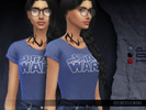 Sims 4 — Star Wars Female Top by CelineStilinski — 3 swatches Recolor of Base Game Item Cotton texture lookalike + Star