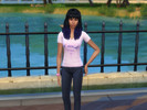 Sims 4 — Pink Supergirl T-Shirt by squirtoon2 — A pink t-shirt recolouring with supergirl logo.