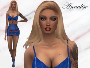 Sims 4 — Annalise Banks by fashSIMnista — Hi everyone, here is my tatted babe Annalise. I hope you'll enjoy her as much