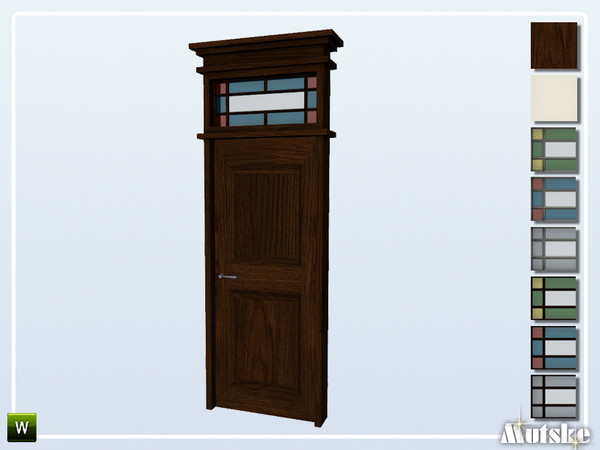 Sims 4 — Darton Door Glass Single 2x1 by Mutske — This door is part of the Darton Constructionset. Made by Mutske@TSR. 