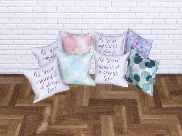 Sims 4 — Pastel Kitchen Pillows [Mesh Needed]  by Sooky2 — Those pillows are part of the Pastel Kitchen Set -4 swatches
