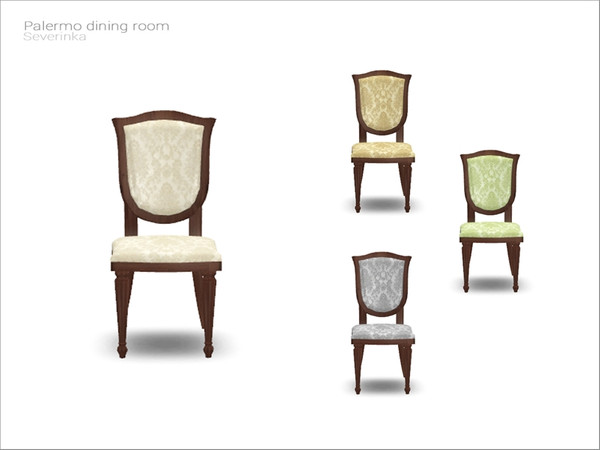 Sims 4 — [Palermo dining] - dining chair B by Severinka_ — Dining chair (brown wood color) From the set 'Palermo dining