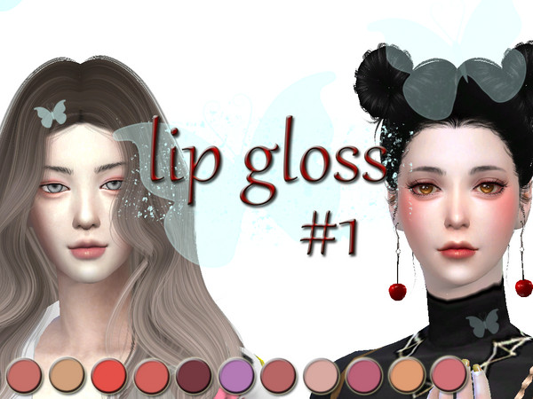 Sims 4 — Lip gloss #1 by Stupid_butterfly — I haven't updated it for a long time because I'm lazy.