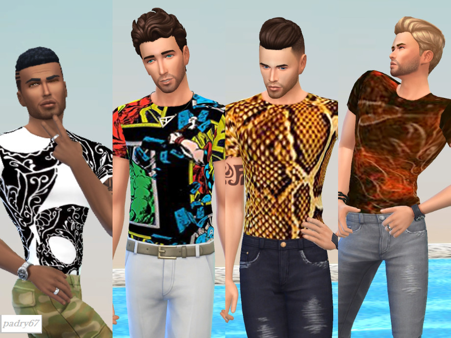The Sims Resource - mix of men's t-shirt