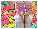 Sims 4 — Rando Sleeve I Tattoos by abiwg11 — A tattoo sleeve full of random cartoons for those who just don't care More
