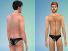 Sims 4 — Black PVC Trunks by dawgy — it's my first try into modding, it's a black PVC swimming trunk. It comes in 3