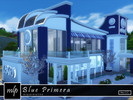 Sims 4 — Blue Primera by mlpermalino2 — The Blue Primera is a restaurant patterned on the waves of the seas and the
