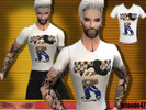 Sims 4 — T-SHIRT  by ludovicbouquinaud — here is a very nice white t-shirt with logo Mike grated is for any occasion