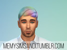Sims 4 — Base Game Rainbow Hair 1 - Male by memysimsandi — Pastel, rainbow, gorgeous. Does your sim need a change? Want