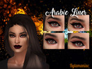Sims 4 — Arabic Liner by Bytamaniac — Works with base game Hand painted eyeliner. 4 types: - Basic Eyeliner - Double wing
