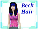 Sims 4 — Lith-BeckHair - Get Together needed by GoodnightBrightside2 — Dark Brown hair, with blue streaks